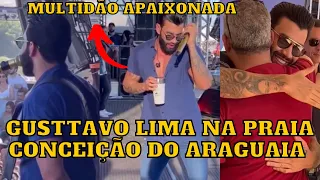 Gusttavo Lima na PRAIA em Conceição do Araguaia arrasta MULTIDÃO de FÃS e IMPRESSIONA