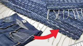 How To Weave Rug Using Old Jeans 👖