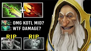 OMG +80% Magic KOTL Mid vs Medusa Crazy Burst Energy Ether Blast Delete Max HP Heroes WTF Dota 2