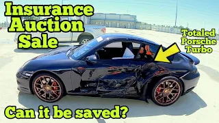 I Found a $100,000 Twin Turbo Porsche at the Scrap Auto Auction; it's CHEAP but a Total Disaster