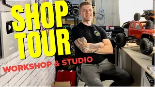 Shop & Studio Tour! Warning: It’s Messy! Parts & Truck Storage, Battery Management & More
