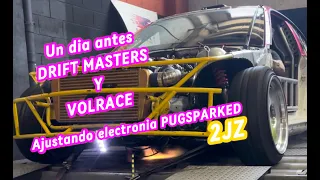 Un dia antes de la Drift Masters y Volrace ajustando electronica del bmw la bicha 2jz Ruben Bolaños