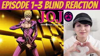 JOJO'S BIZARRE ADVENTURE: GOLDEN WIND EPISODE 1 2 3 BLIND REACTION