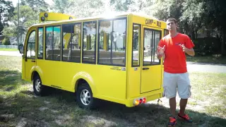 School Bus Hard Door Electric Shuttle- 9 Passenger From Moto Electric Vehicles