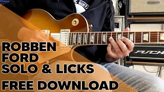 Robben Ford Solo & Licks : Free Tab & Video Download