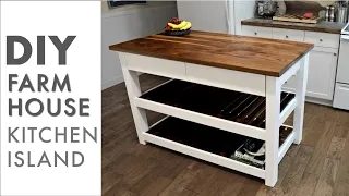 DIY Farmhouse Kitchen Island Build (2020)