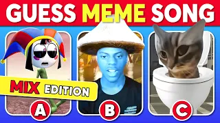 🔊Guess The Meme SONG🎤 Mix Edition | The Amazing Digital Circus, Smurt Cat, Chipi Chipi Chapa Chapa