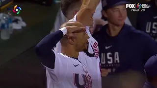 Kyle Schwarber hits a BOMB to put USA up 5-1 on Great Britain!