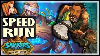 HEROES TAKE DOUBLE = TOMBS SPEED RUN! - Tombs of Terror Heroic Hearthstone