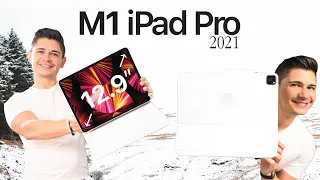 Unboxing M1 iPad Pro 12.9" 5G (Silver 2021) and White Magic Keyboard