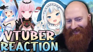 Xeno Reacts to Gura, Pekora, Hololive and More! | Bald Man Reacts to VTubers