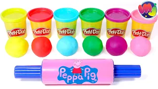 🐷 PEPPA PIG enseña los COLORES del ARCOÍRIS con PLAY DOH  🌈