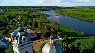 Серпухов, Таруса, Барятино. Aerial dron video 4K