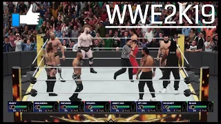 WM 35: The Usos (c) vs The Bar vs Nakamura & Rusev vs Ricochet & Black (Smackdown Tag Team Titles)