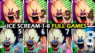 Ice Scream 1-8 (Full Walkthrough + All Endings + All Cutscenes)