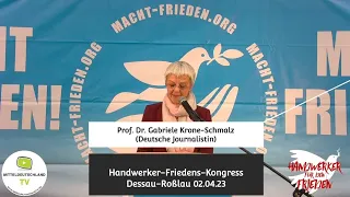 Hintergründe #Ukraine-Krieg - Vortrag Gabriele Krone-Schmalz, Handwerker-Friedenskongress 02.04.2023