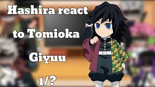 •Hashira react to Tomioka Giyuu• [Angst] Sanegiyuu || Demon slayer || pt 1/?