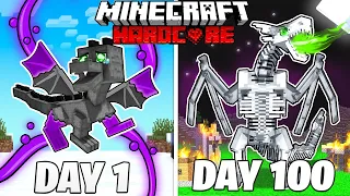 I Survived 100 Days as a CURSED DRAGON in HARDCORE Minecraft