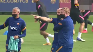 Koeman Train with Barca Ahead of UCL Clash - Barcelona Training Today