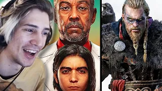 xQc Reacts To Ubisoft Forward - Reveal Trailers: Watch Dogs Legion, Far Cry 6, AC Valhalla + More