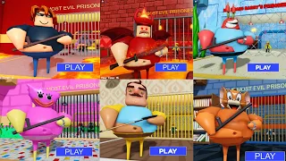 ALL NEW BARRY'S PRISON RUN Games Lava Bacon Devil Barry Picky Piggy Royal Princess Hello Neighbor