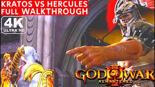 God of War 3 Remastered Hercules Full Gameplay Walkthrough Boss Fight Longplay 4K 60 FPS Ultra HD