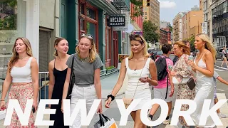 [4K]🇺🇸NYC Walk🗽SoHo & NoLita 😎🌿 Summer Streets of Manhattan | Aug 2023