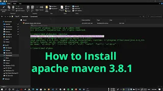 How to Install apache maven 3.8.1