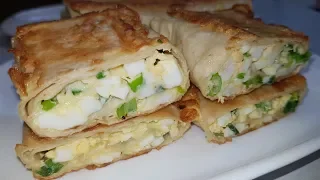 Больше НЕ ПОКУПАЮ ни ПИРОЖКИ ни БУЛОЧКИ. ДЕЛАЮ ЭТУ ВКУСНЯТИНУ С ЛУКОМ И ЯЙЦОМ ИЗ ПРОСТОГО ЛАВАША