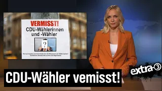 Aktenzeichen X3Y ... ungelöst: CDU-Wähler vermisst! | extra 3 | NDR