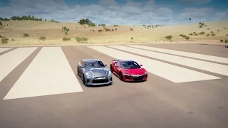 2017 Acura NSX vs 2017 Nissan GT-R Drag Race | Forza Horizon 3