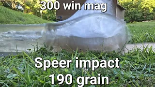 speer impact 190 grain   ballistics gel test