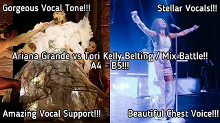 Ariana Grande vs Tori Kelly Belting / Mix Battle!!!