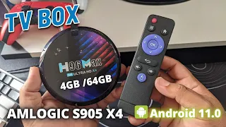 UNBOXING E TESTE ,TV BOX H96 MAX X4  AMLOGIC S905 X4 , 4GB/64GB   ,Melhor Custo Benefício