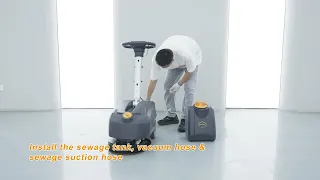 Battery Floor Scrubber, C14, Unbox | 14" Cleaning Path https://www.crystalfloorscrubber.com