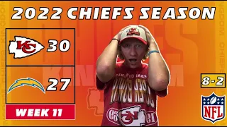 Kansas City Chiefs Fan REACTS to Week 11 vs. Chargers | KC 30-27 LAC | 2022 NFL Season