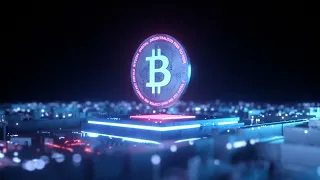 Digital Data Bitcoin Cyber Background | Animation Background | Video Only (1080 HD)