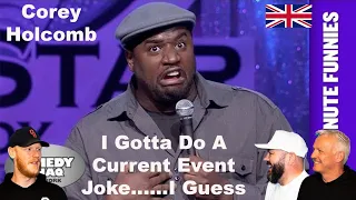 Corey Holcomb - I Gotta Do a Current Event Joke REACTION!! | OFFICE BLOKES REACT!!