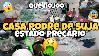 CANSEI ! 2 DIAS SEM ARRUMAR A CASA / FICOU PODRE DE SUJA 🤮 faxina completa na casa toda