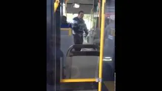 Guy trying to get onto a Transperth Bus, abusing the driver and passengers