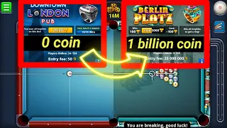 Epic war! 0 coin to 1 billion coin | london to berlin 8 ballpool