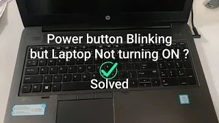 Laptop not turning On | Power button Blinking | Solved | 1minute fix #tech #tutorial #howto