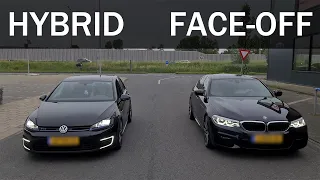 Golf GTE (Stage 1 / 285 HP) vs BMW 530e (Stage 1 / 360 HP) 0-100 & 100-200 km/h Acceleration