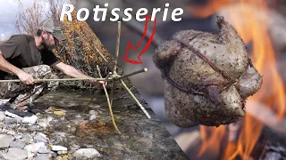 Nature Powered Rotisserie! Bushcraft CATCH & COOK