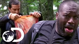 Shaquille O'Neal Stumbling Across A Placenta | Running Wild with Bear Grylls