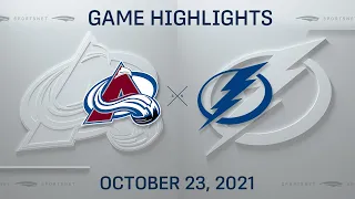 NHL Highlights | Avalanche vs. Lightning - Oct. 23, 2021