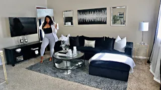 Glam Living Room MAKEOVER |Decorate with me |Refresh your Space with existing Decor+Decorating ideas