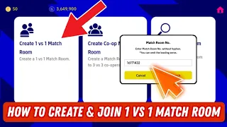 How to create and join 1vs1 Match Room in efootball 2023 - 1vs1 Friendly Match #pes2023