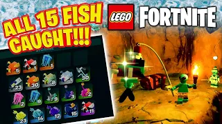 EVERY FISH in LEGO Fortnite! Details on where to catch and what you get #legofortnite