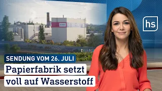 Papierfabrik setzt voll auf Wasserstoff | hessenschau vom 26.07.2023